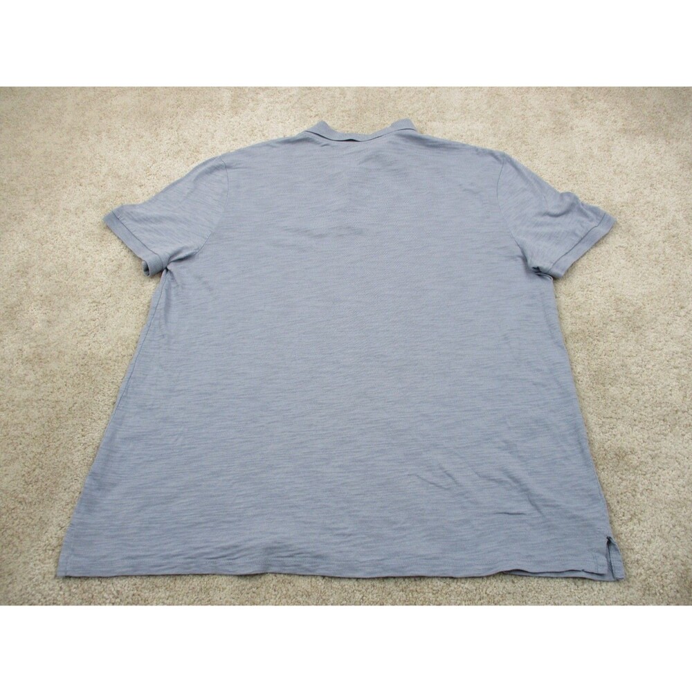 Vince Polo Shirt Adult Extra Large XL Blue Lightweight Cotton Casual Rugby Mens - Picture 7 of 11